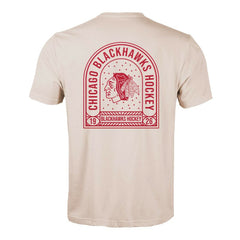 Chicago Blackhawks Levelwear Richmond Stained Glass T-Shirt - Khaki | US 202038970