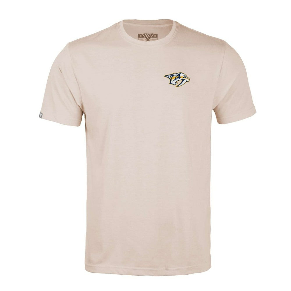 Nashville Predators Levelwear Richmond Stained Glass T-Shirt - Khaki | US 202038972