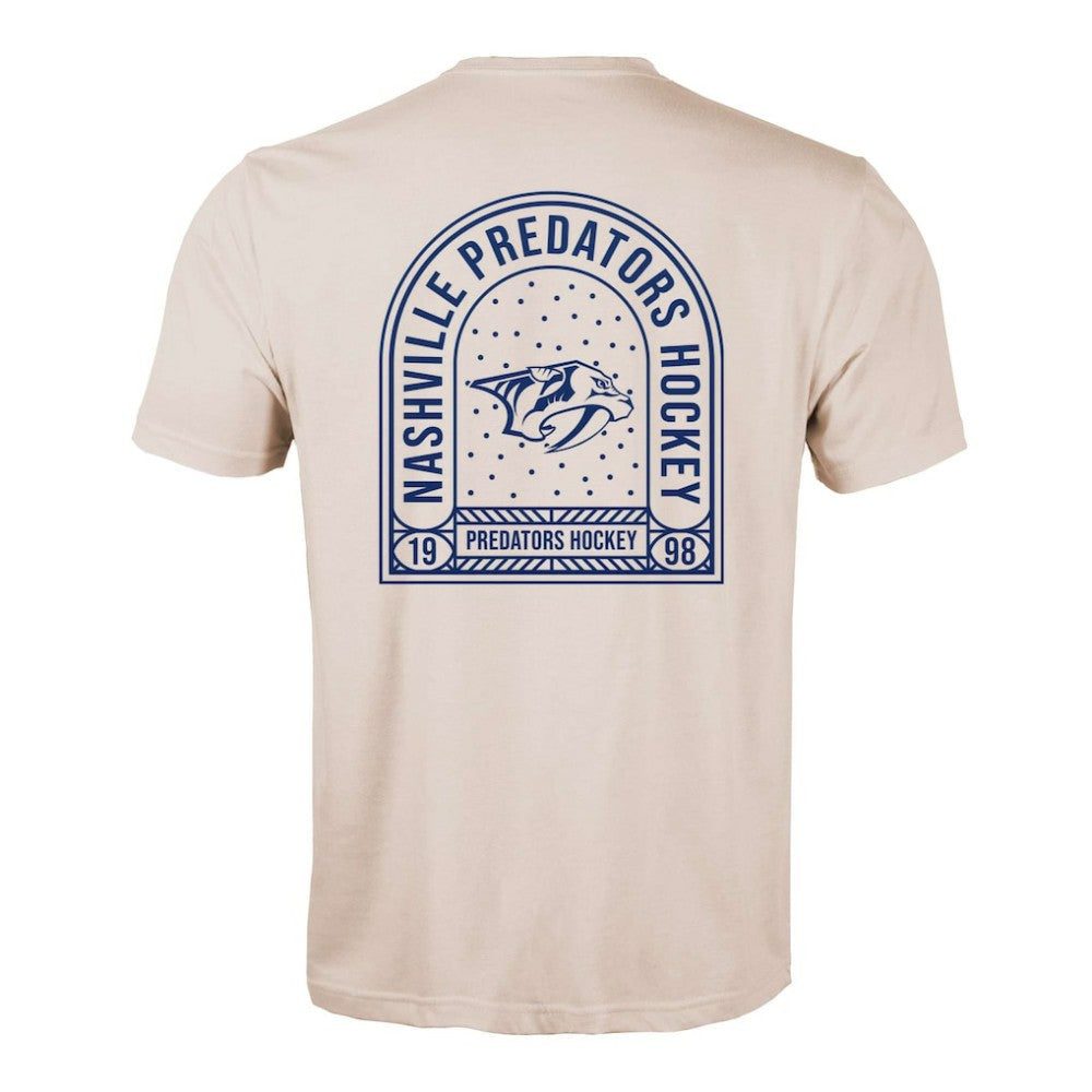 Nashville Predators Levelwear Richmond Stained Glass T-Shirt - Khaki | US 202038972
