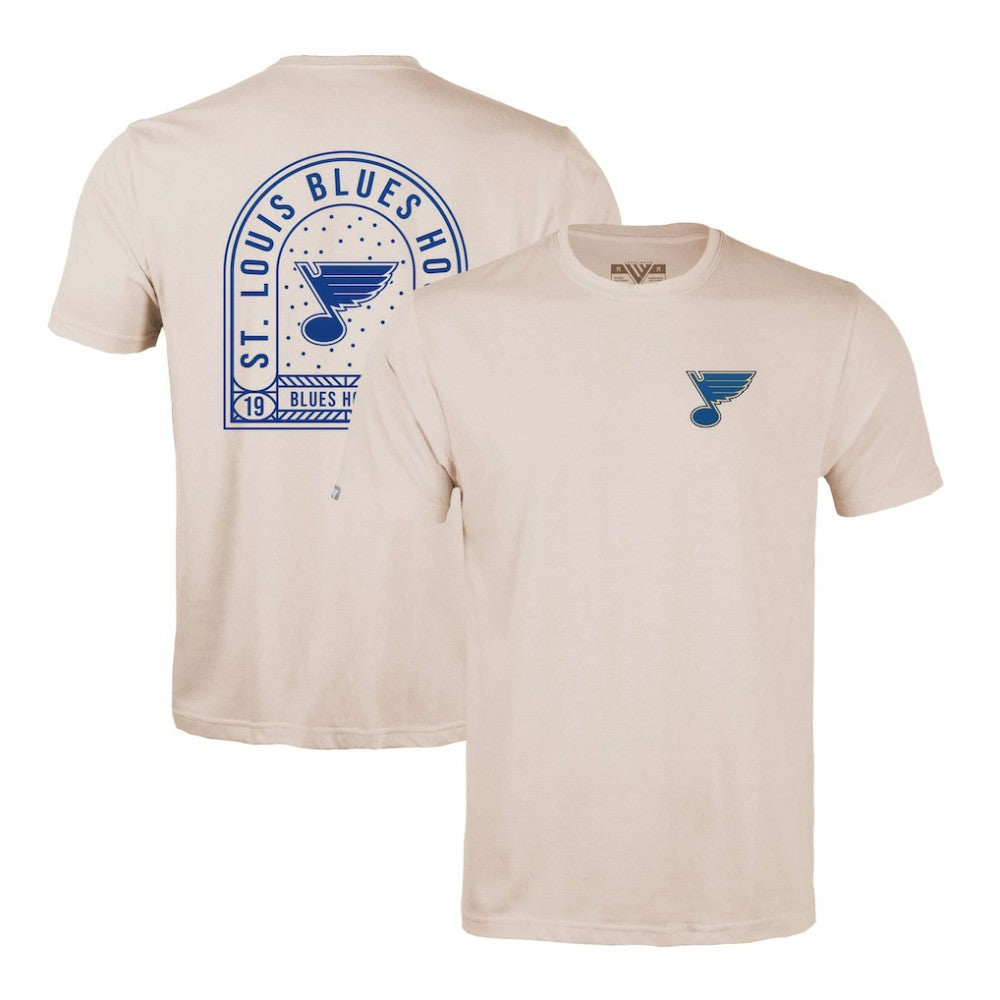 St. Louis Blues Levelwear Richmond Stained Glass T-Shirt - Khaki | US 202038973