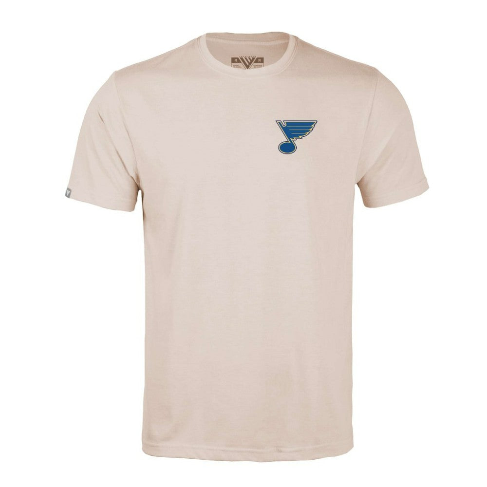 St. Louis Blues Levelwear Richmond Stained Glass T-Shirt - Khaki | US 202038973