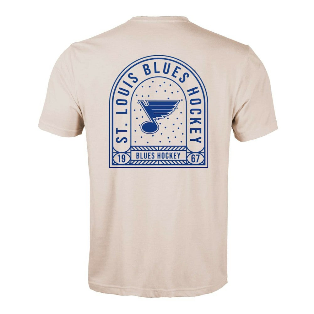 St. Louis Blues Levelwear Richmond Stained Glass T-Shirt - Khaki | US 202038973