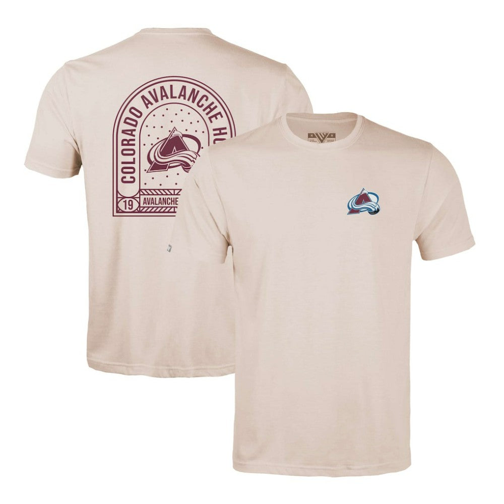 Colorado Avalanche Levelwear Richmond Stained Glass T-Shirt - Khaki | US 202038974
