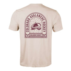 Colorado Avalanche Levelwear Richmond Stained Glass T-Shirt - Khaki | US 202038974