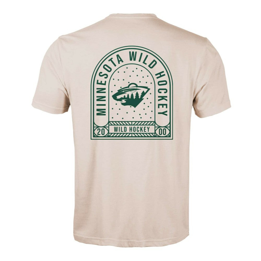 Minnesota Wild Levelwear Richmond Stained Glass T-Shirt - Khaki | US 202038975