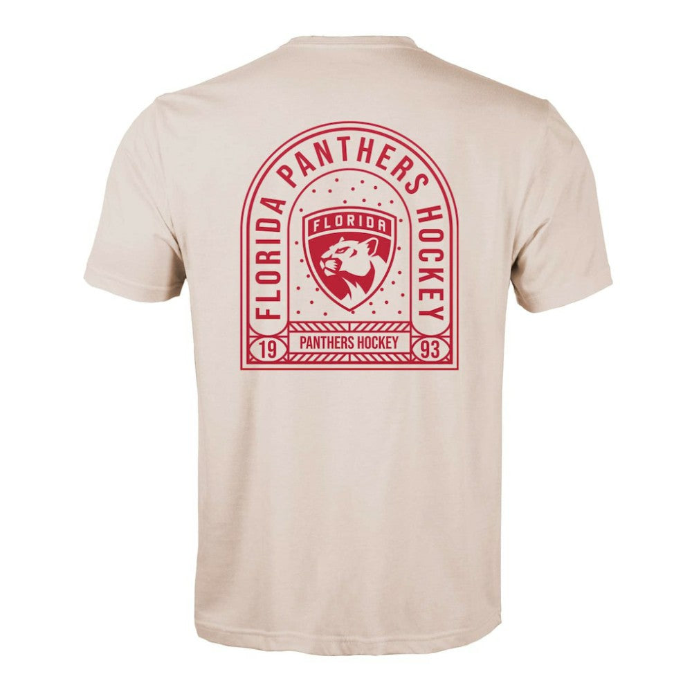 Florida Panthers Levelwear Richmond Stained Glass T-Shirt - Khaki | US 202038977