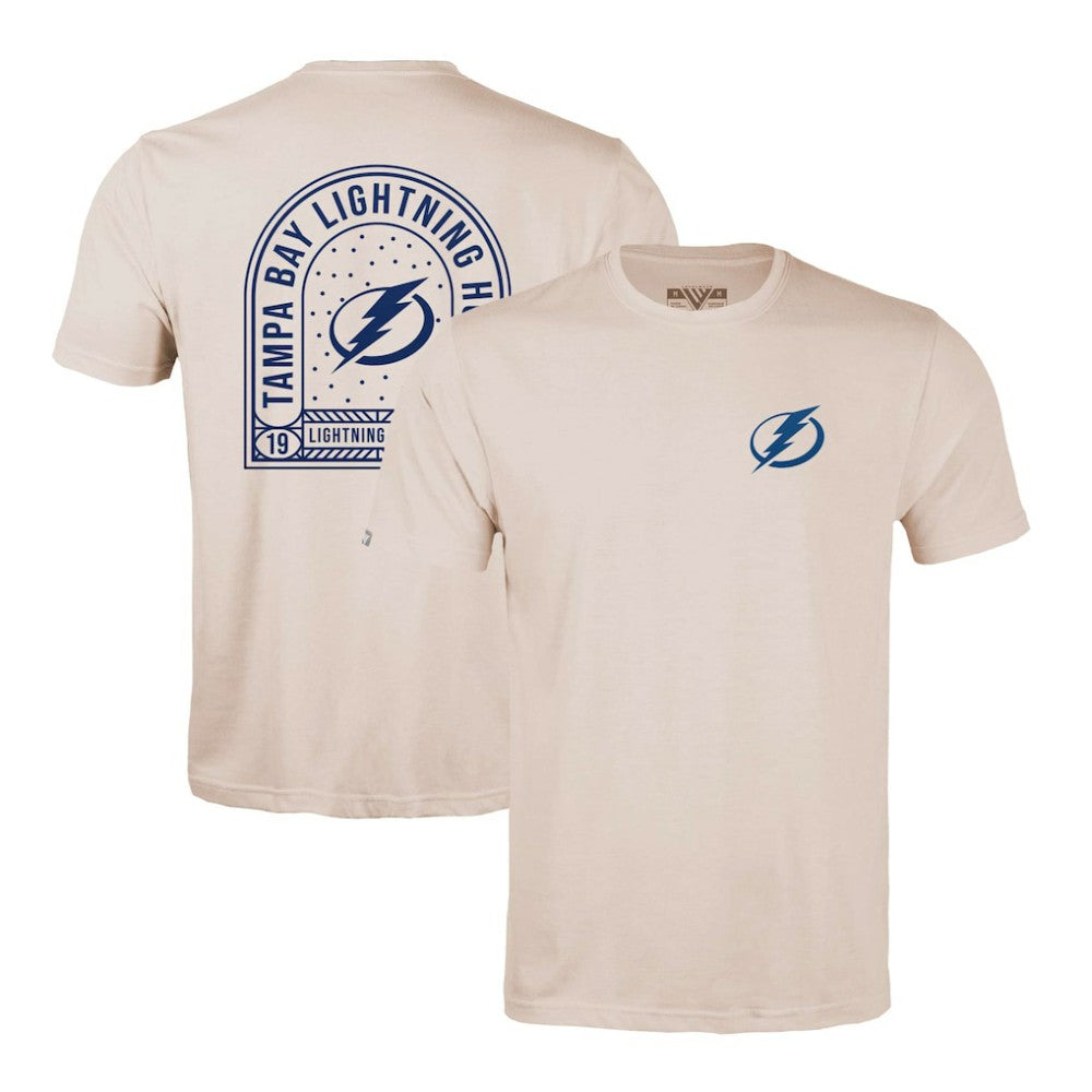 Tampa Bay Lightning Levelwear Richmond Stained Glass T-Shirt - Khaki | US 202038978