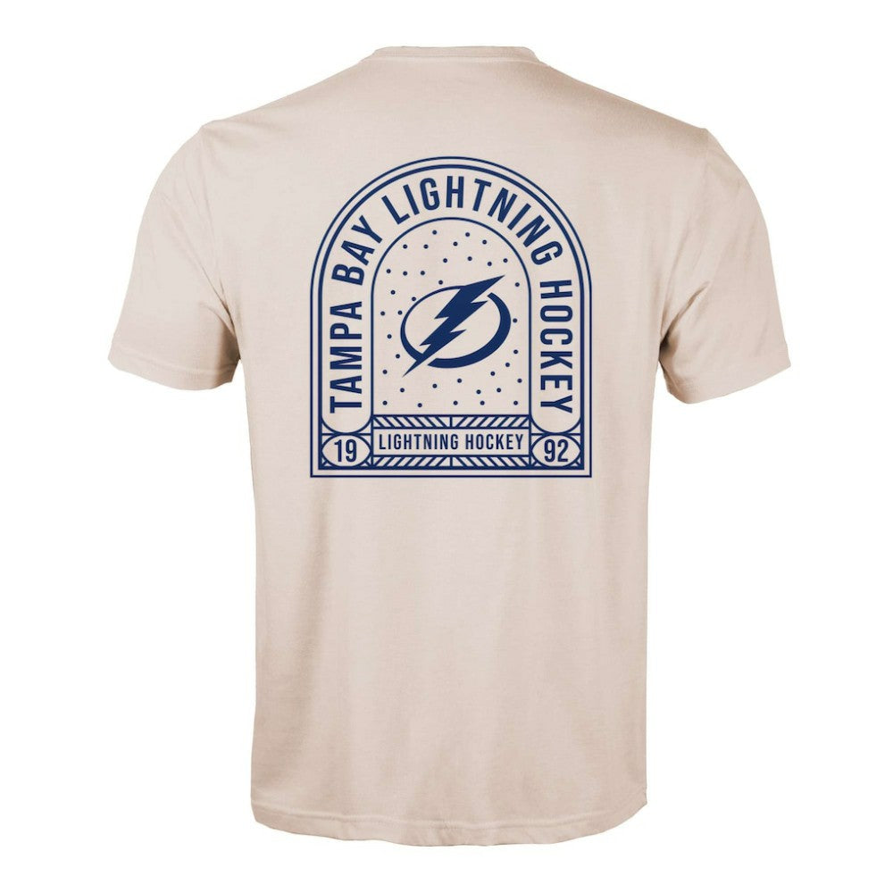 Tampa Bay Lightning Levelwear Richmond Stained Glass T-Shirt - Khaki | US 202038978