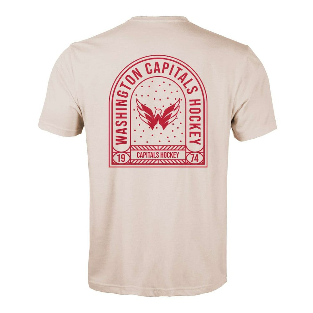 Washington Capitals Levelwear Richmond Stained Glass T-Shirt - Khaki | US 202038979