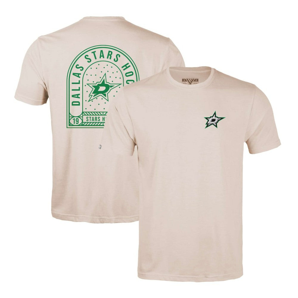 Dallas Stars Levelwear Richmond Stained Glass T-Shirt - Khaki | US 202038980