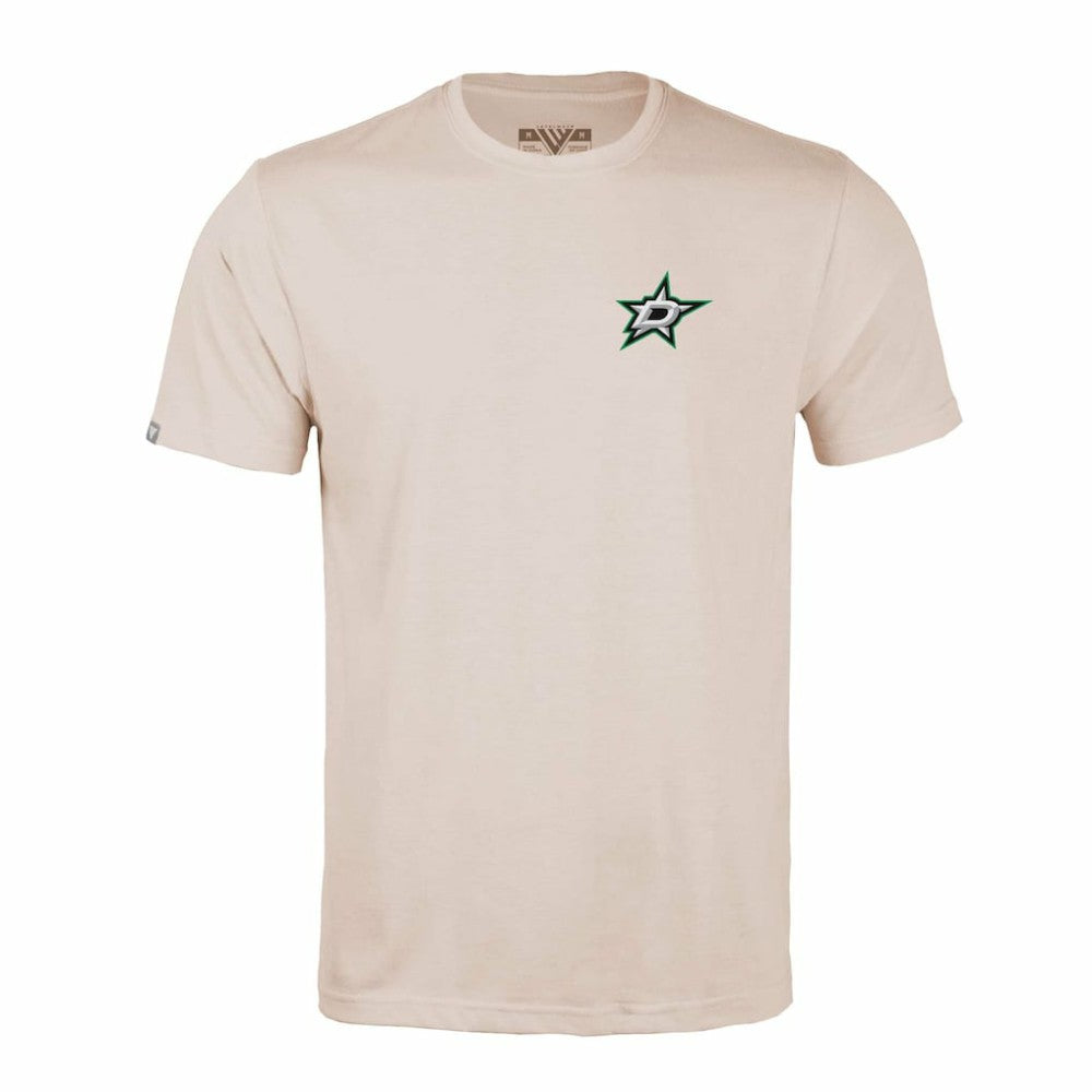 Dallas Stars Levelwear Richmond Stained Glass T-Shirt - Khaki | US 202038980