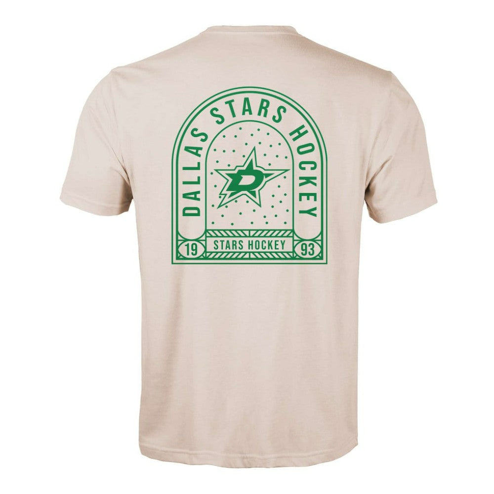 Dallas Stars Levelwear Richmond Stained Glass T-Shirt - Khaki | US 202038980