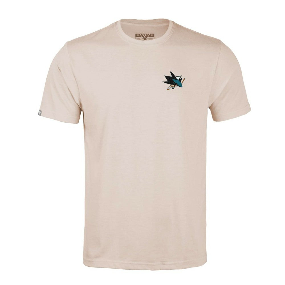 San Jose Sharks Levelwear Richmond Stained Glass T-Shirt - Khaki | US 202038982