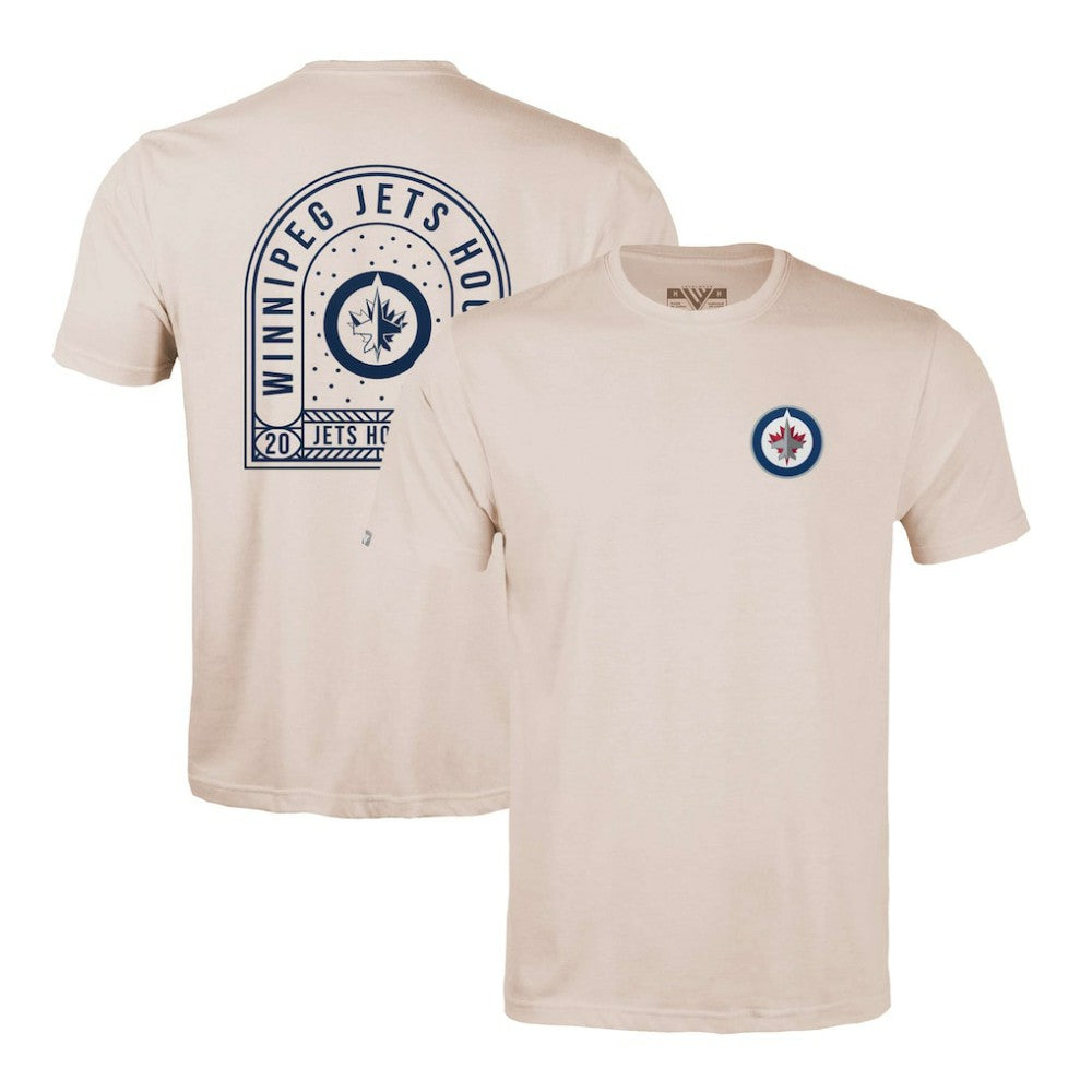 Winnipeg Jets Levelwear Richmond Stained Glass T-Shirt - Khaki | US 202038983