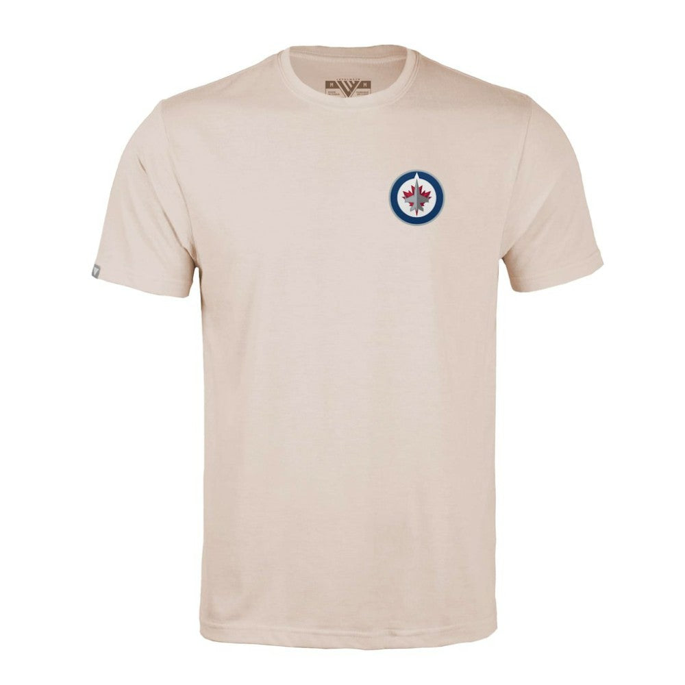 Winnipeg Jets Levelwear Richmond Stained Glass T-Shirt - Khaki | US 202038983