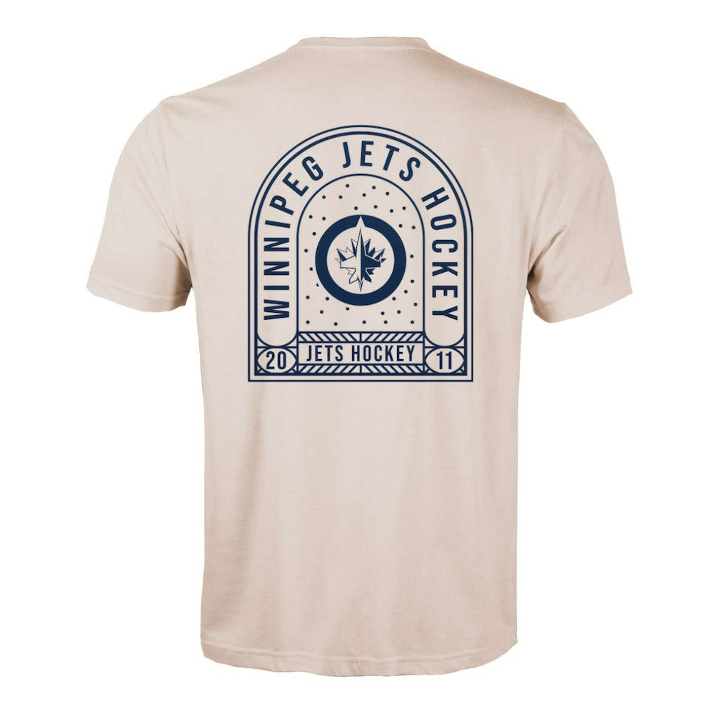 Winnipeg Jets Levelwear Richmond Stained Glass T-Shirt - Khaki | US 202038983