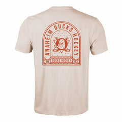 Anaheim Ducks Levelwear Richmond Stained Glass T-Shirt - Khaki | US 202038984