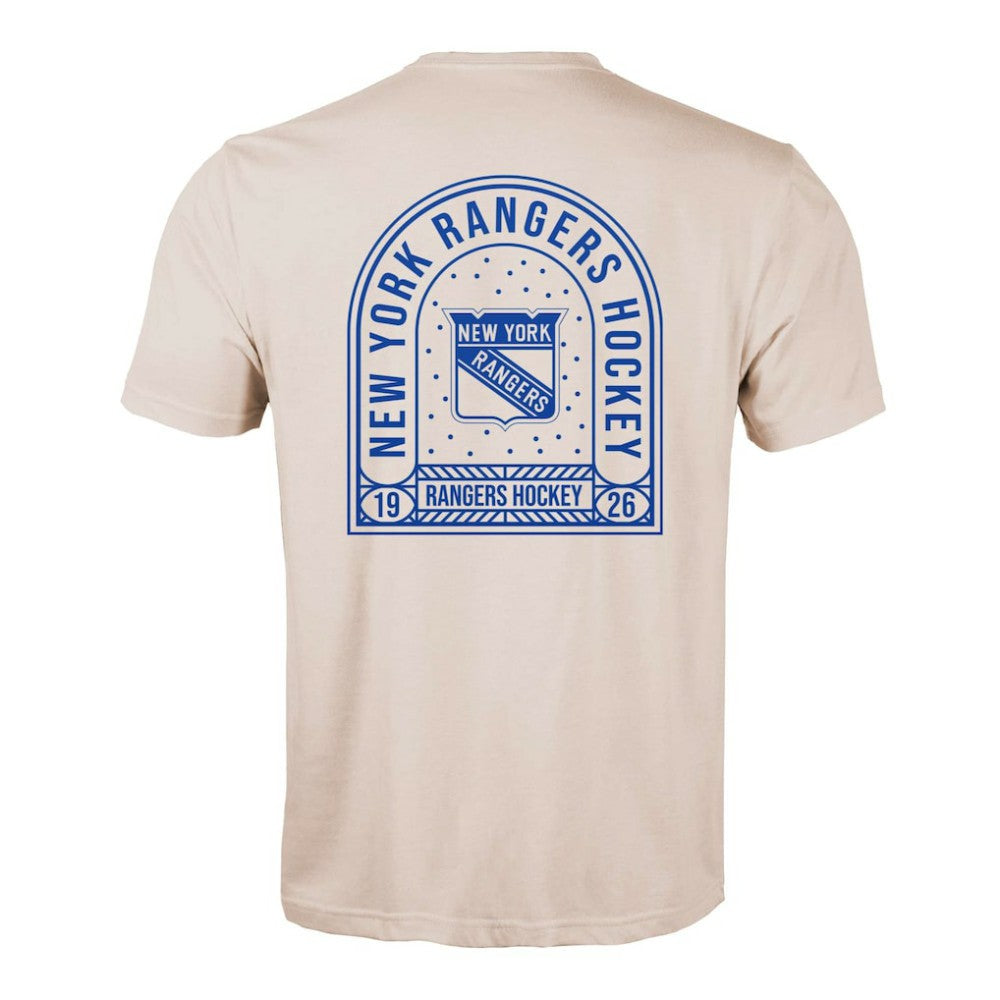 New York Rangers Levelwear Richmond Stained Glass T-Shirt - Khaki | US 202038987