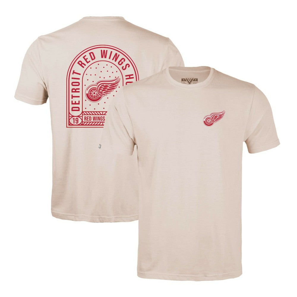 Detroit Red Wings Levelwear Richmond Stained Glass T-Shirt - Khaki | US 202038988