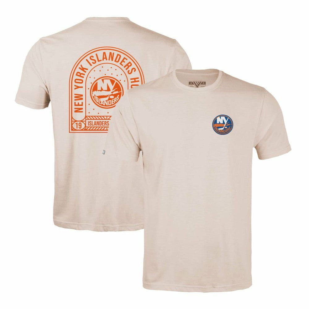 New York Islanders Levelwear Richmond Stained Glass T-Shirt - Khaki | US 202038989