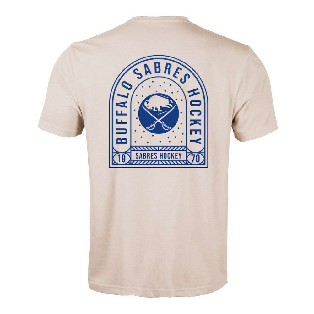 Buffalo Sabres Levelwear Richmond Stained Glass T-Shirt - Khaki | US 202038991