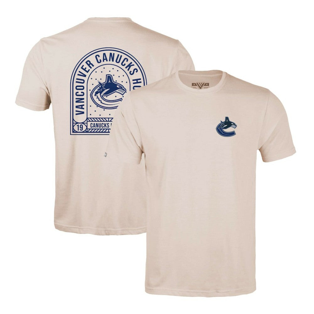Vancouver Canucks Levelwear Richmond Stained Glass T-Shirt - Khaki | US 202038994