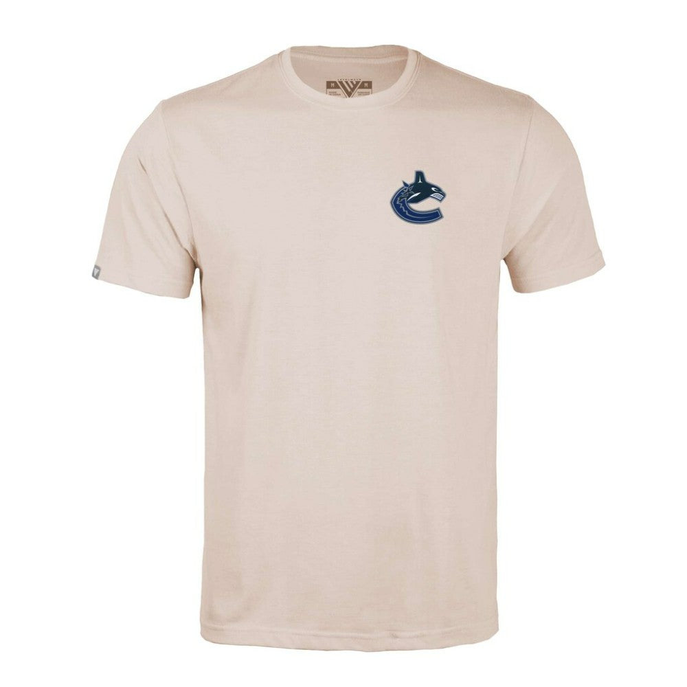Vancouver Canucks Levelwear Richmond Stained Glass T-Shirt - Khaki | US 202038994