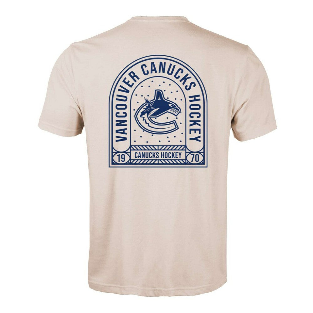 Vancouver Canucks Levelwear Richmond Stained Glass T-Shirt - Khaki | US 202038994