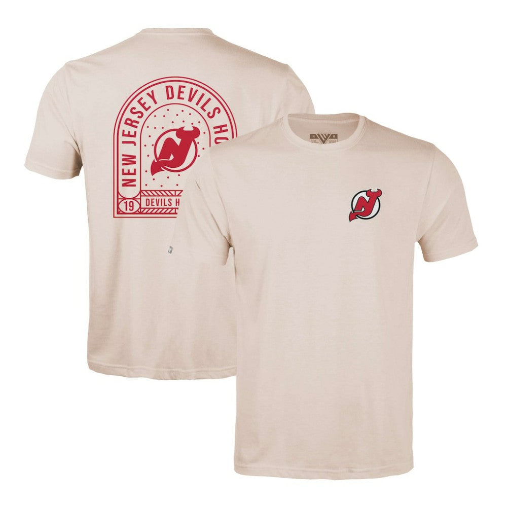 New Jersey Devils Levelwear Richmond Stained Glass T-Shirt - Khaki | US 202038998