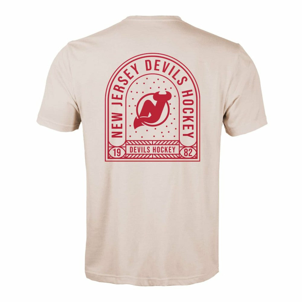 New Jersey Devils Levelwear Richmond Stained Glass T-Shirt - Khaki | US 202038998