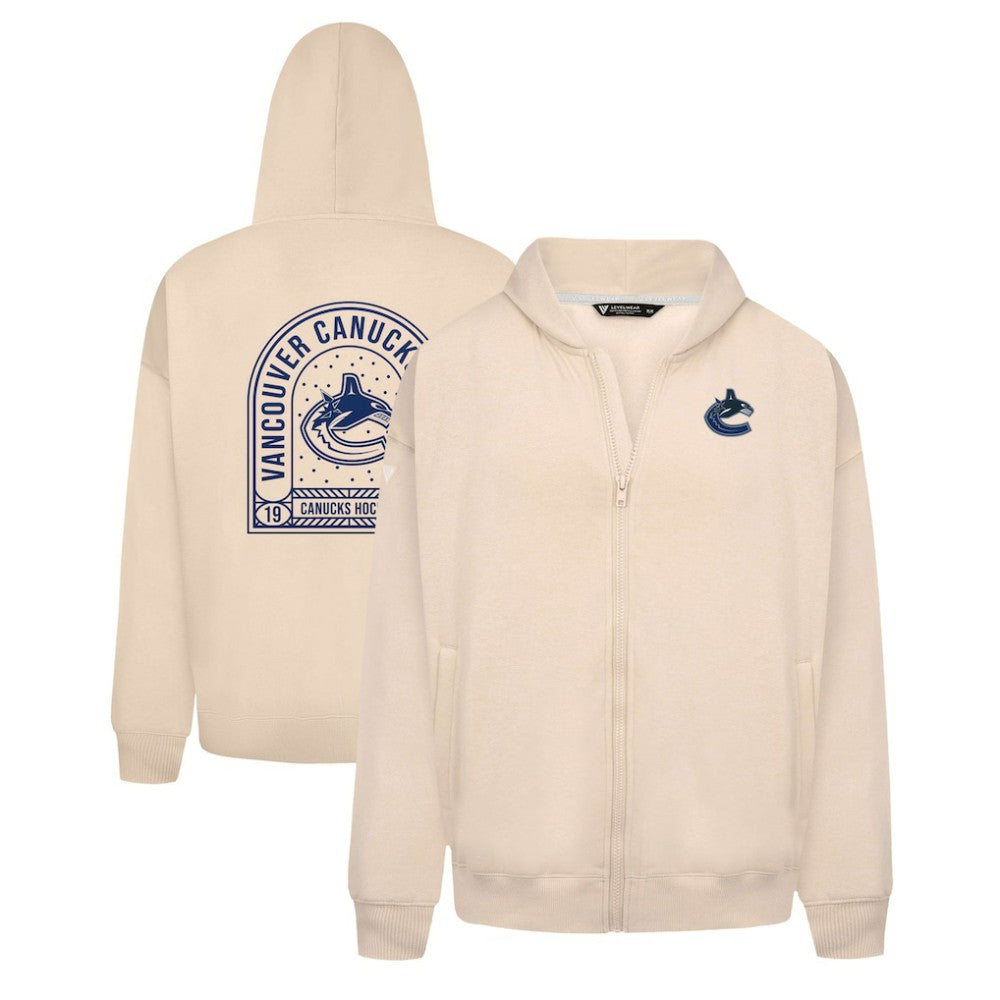 Vancouver Canucks Levelwear Uphill Stained Glass Full-Zip Hoodie Jacket - Khaki | US 202039338