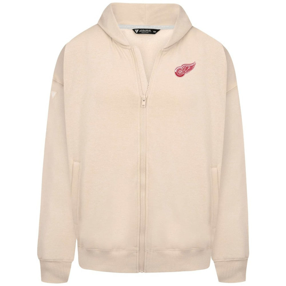 Detroit Red Wings Levelwear Uphill Stained Glass Full-Zip Hoodie Jacket - Khaki | US 202039349