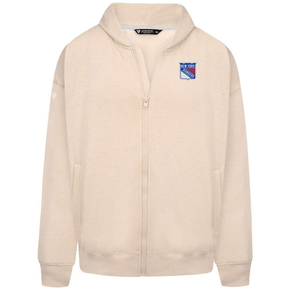 New York Rangers Levelwear Uphill Stained Glass Full-Zip Hoodie Jacket - Khaki | US 202039350