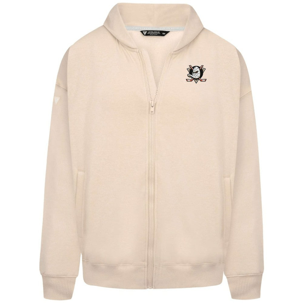 Anaheim Ducks Levelwear Uphill Stained Glass Full-Zip Hoodie Jacket - Khaki | US 202039352