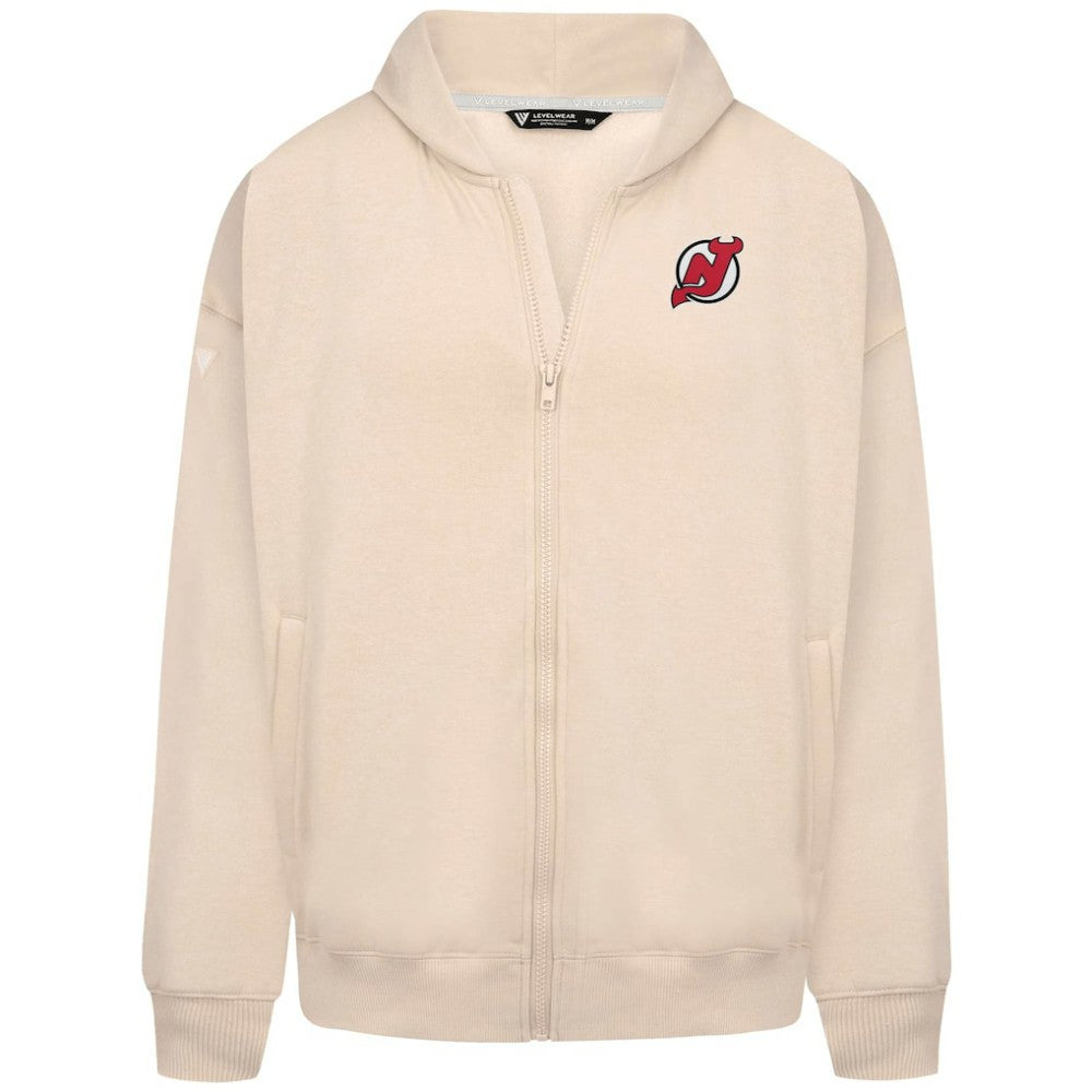 New Jersey Devils Levelwear Uphill Stained Glass Full-Zip Hoodie Jacket - Khaki | US 202039354
