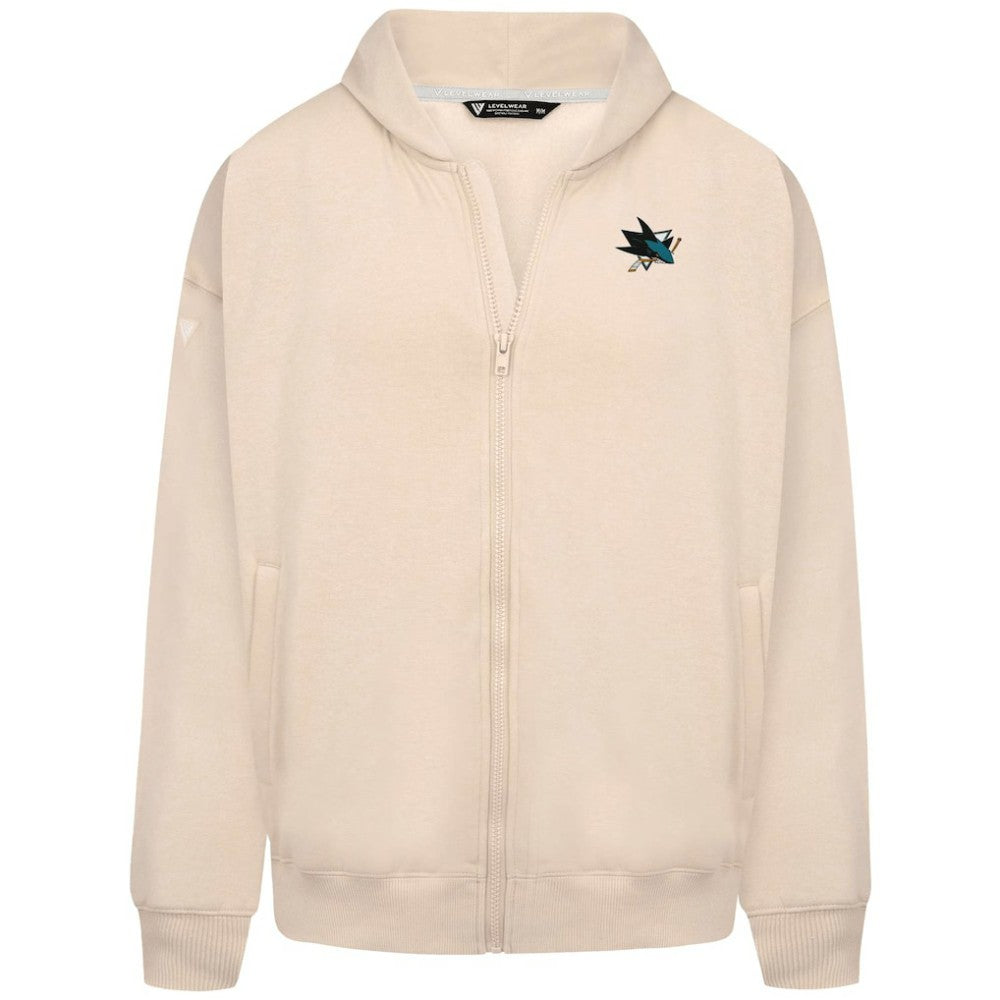 San Jose Sharks Levelwear Uphill Stained Glass Full-Zip Hoodie Jacket - Khaki | US 202039358