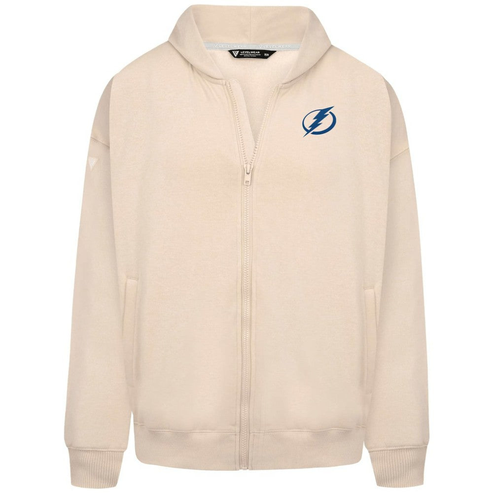 Tampa Bay Lightning Levelwear Uphill Stained Glass Full-Zip Hoodie Jacket - Khaki | US 202039366