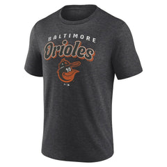 Baltimore Orioles Wonderment Tri-Blend T-Shirt - Charcoal T-shirts