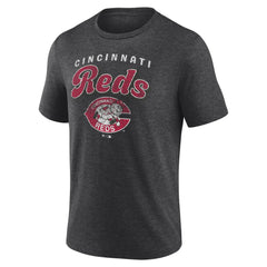 Cincinnati Reds Wonderment Tri-Blend T-Shirt - Charcoal T-shirts