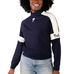 Philadelphia Phillies Lusso Women's Monica Pullover Sweatshirt - Navy Pullover