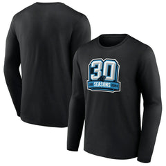 Carolina Panthers 30th Anniversary Long Sleeve T-Shirt - Black T-shirts