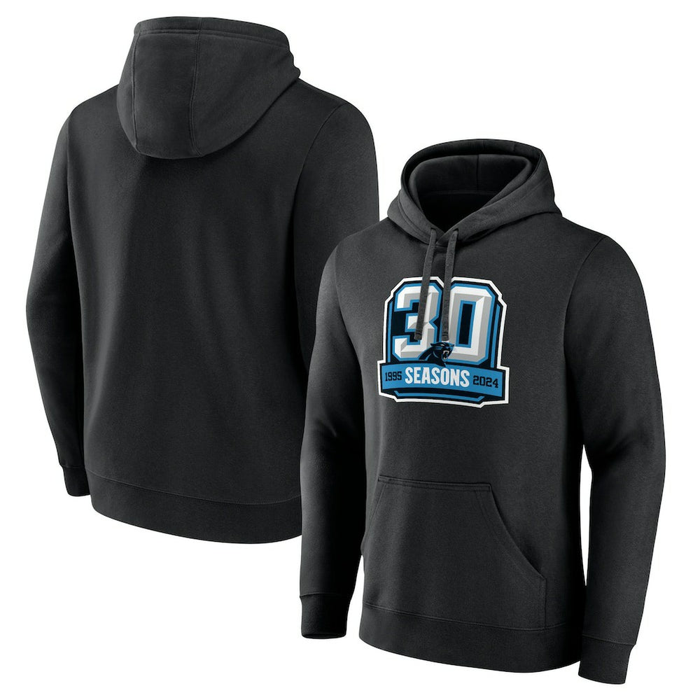 Carolina Panthers 30th Anniversary Pullover Hoodie - Black Hoodies