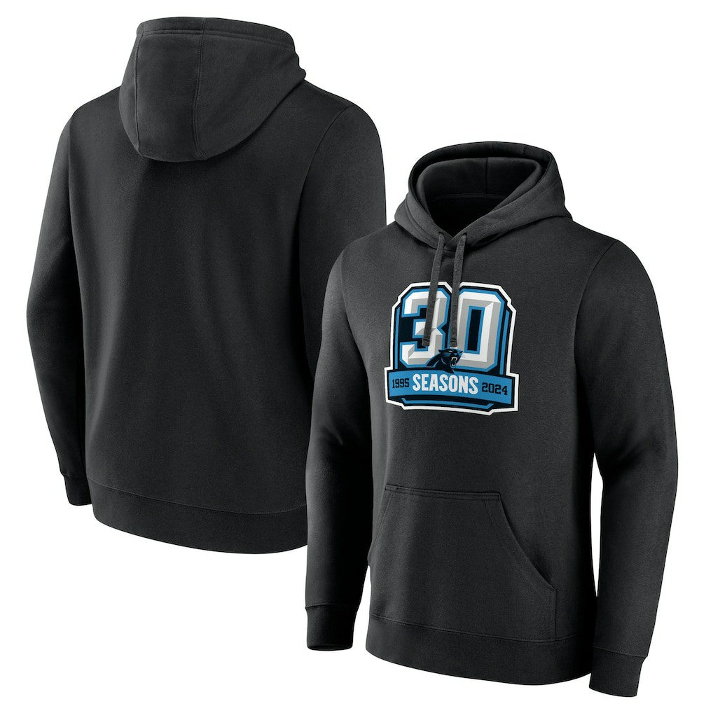 Carolina Panthers 30th Anniversary Pullover Hoodie - Black Hoodies