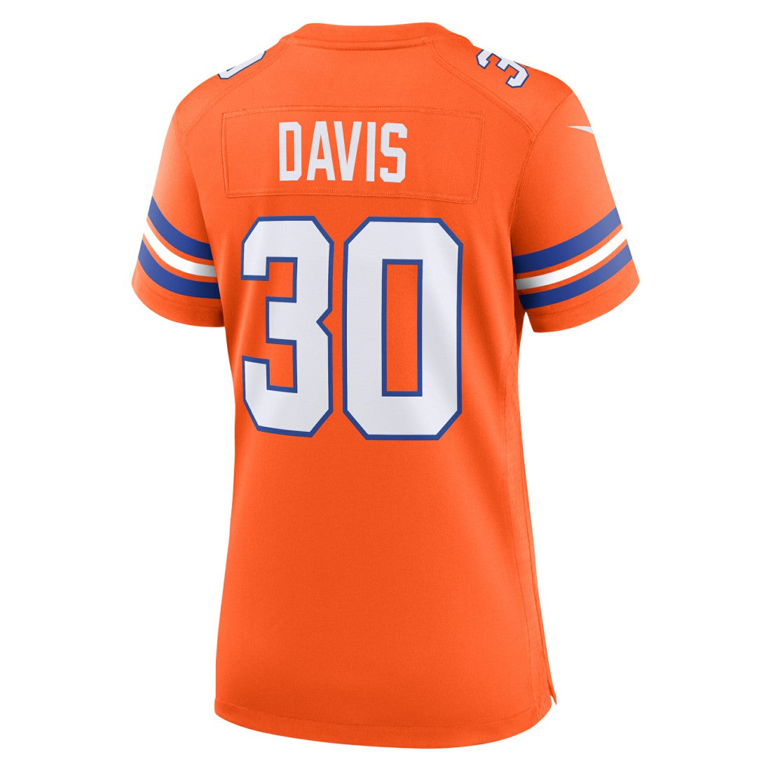Terrell Davis Denver Broncos Women's Mile High Collection 1977 Throwback Retired Player Game Jersey - Orange Jerseys