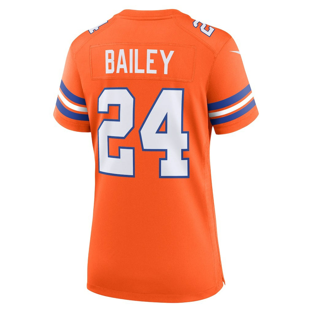Champ Bailey Denver Broncos Women's Mile High Collection 1977 Throwback Retired Player Game Jersey - Orange Jerseys