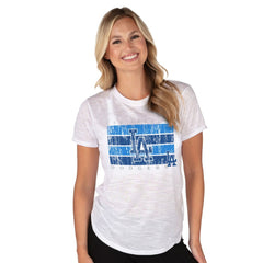 Los Angeles Dodgers Concepts Sport Women's Infuse Knit Top - White Tops
