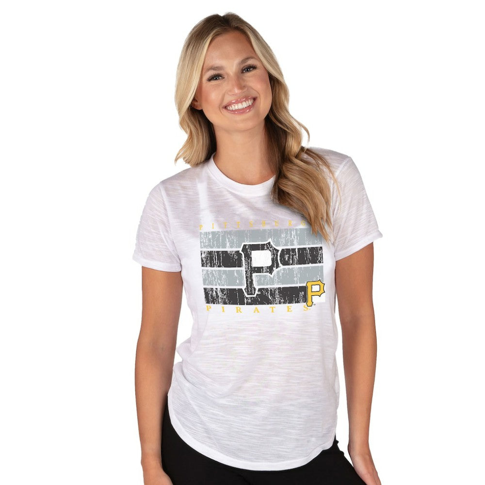 Pittsburgh Pirates Concepts Sport Women's Infuse Knit Top - White Tops