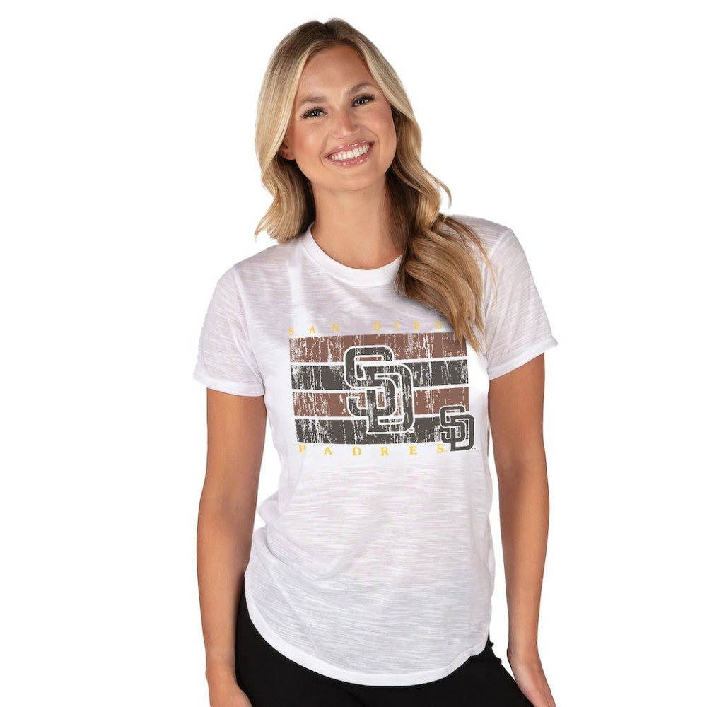 San Diego Padres Concepts Sport Women's Infuse Knit Top - White Tops