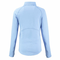 Kansas City Royals Cutter & Buck Women's Peshastin Eco Fleece Recycled Raglan Half-Zip Top - Heather Light Blue Tops