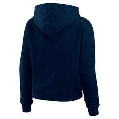 Tennessee Titans WEAR by Erin Andrews Women's Plus Size Waffle Hoodie Pullover Top - Navy Hoodies